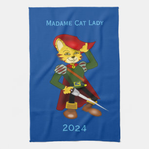 Madame Cat Lady 2024 for President Thunder_Cove Tea Towel