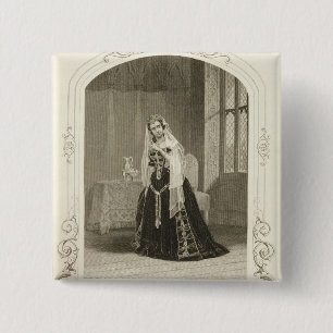Madame Celeste as the Princess Katherine, Act V Sc 15 Cm Square Badge
