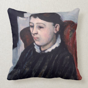 Madame Cezanne, c.1883-85 (oil on canvas) Cushion