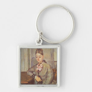 Madame Cezanne Leaning on a Table, 1873-77 Key Ring