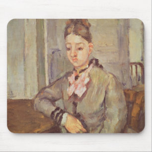Madame Cezanne Leaning on a Table, 1873-77 Mouse Pad