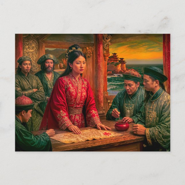 Madame Ching Pirate Queen Portrait Postcard (Front)