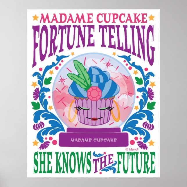 Madame Cupcake Fortune Telling Poster (Front)