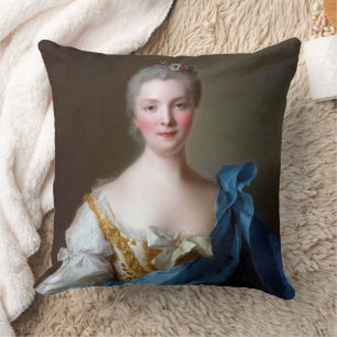 Madame de la Porte 1754 by Jean-Marc Nattier Cushion