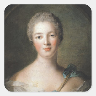 Madame de Pompadour 1748 Square Sticker