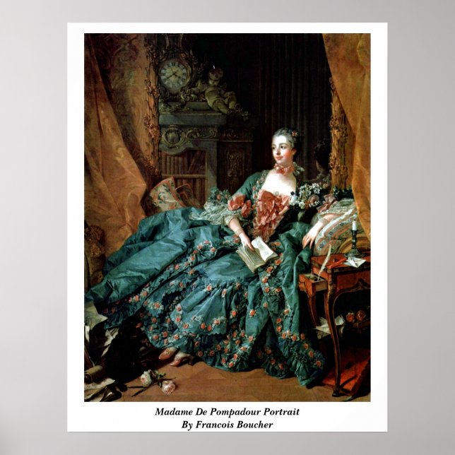 Madame De Pompadour Portrait By Francois Boucher Poster (Front)