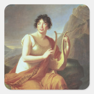 Madame de Stael as Corinne, 1809 Square Sticker