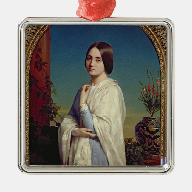 Madame Edouard Dubufe  1842 Metal Ornament (Front)