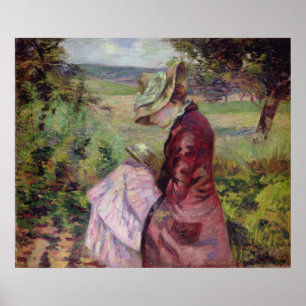 Madame Guillaumin reading, c.1887 Poster