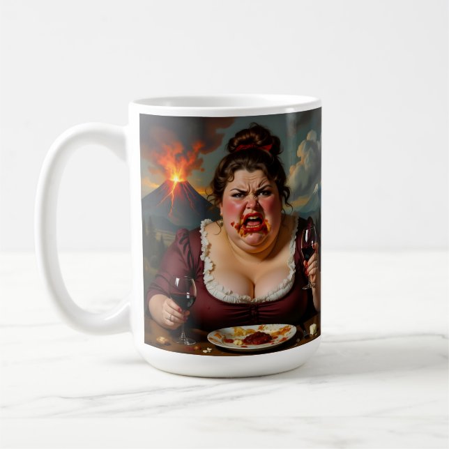 “Madame Lava-Cake”- She Blows At A Moments Notice Coffee Mug (Left)
