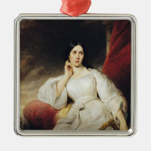 Madame Malibran in the Role of Desdemona, 1830 Metal Ornament