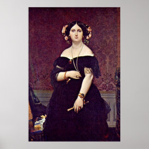 Madame Moitessier by Jean Auguste Dominique Ingres Poster