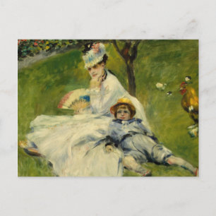 Madame Monet and her Son by Auguste Renoir Postcard