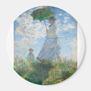Madame Monet and Her Son by Claude Monet Magnet