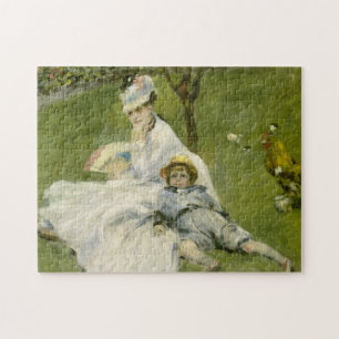 Madame Monet & Her Son Fine Art Jigsaw Puzzle