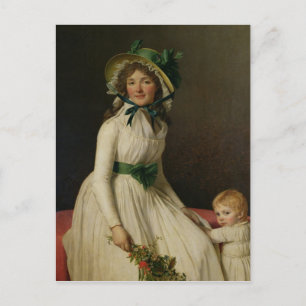 Madame Pierre Seriziat  with her Son, Emile Postcard