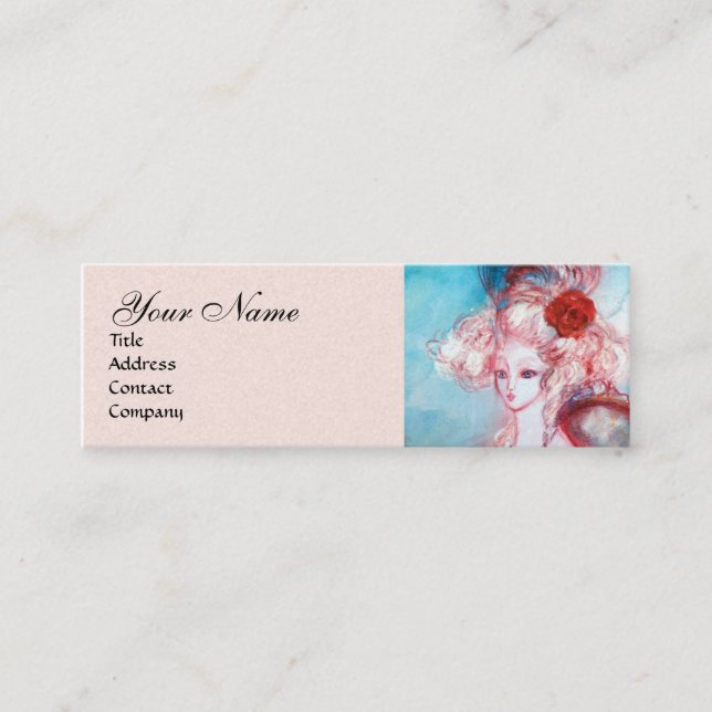 MADAME POMPADOUR Beauty,Salon,Spa ,Makeup Artist Mini Business Card (Front)