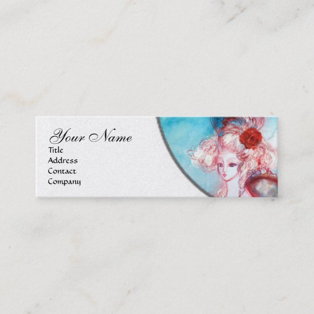 MADAME POMPADOUR Beauty,Salon,Spa ,Makeup Artist Mini Business Card (Front)