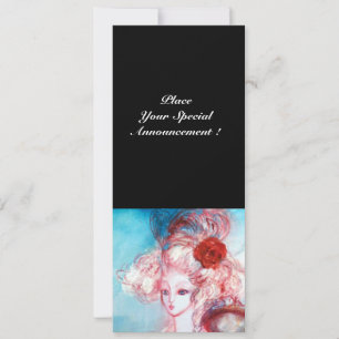 MADAME POMPADOUR ,Classy Gold Costume Party Invitation