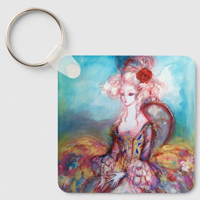 MADAME POMPADOUR Elegant Beauty Fashion Key Ring (Front)