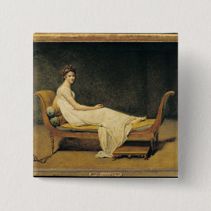 Madame Recamier, 1800 15 Cm Square Badge