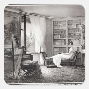 Madame Recamier at the Abbaye-aux-Bois Square Sticker