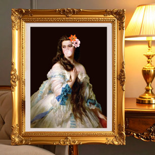 Madame Rimsky with two flowers Photo Print