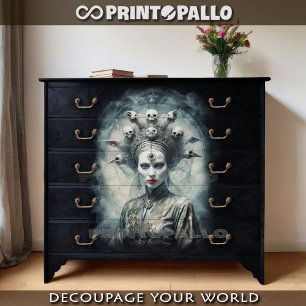 Madame Skull, Gothic Queen of the Bones Tissue Paper