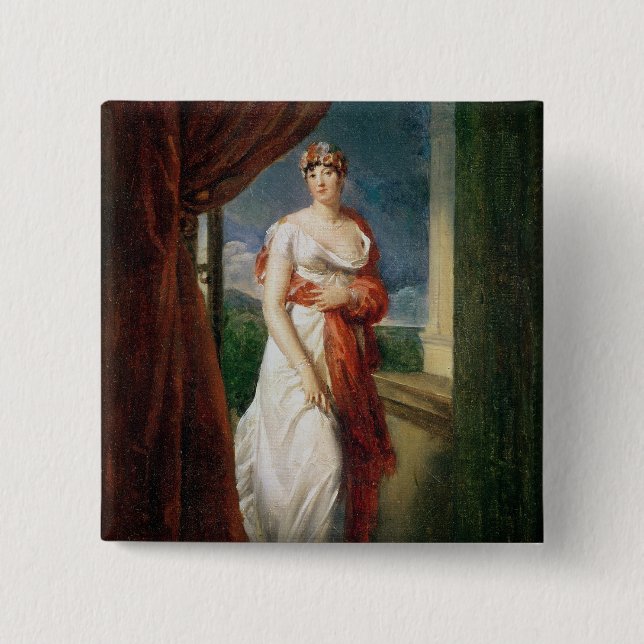 Madame Tallien 15 Cm Square Badge (Front)