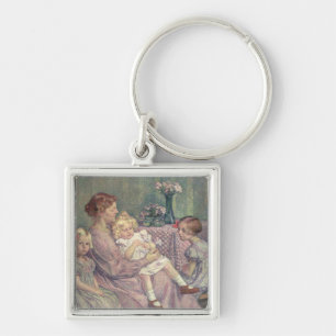 Madame van de Velde and her Children, 1903 Key Ring
