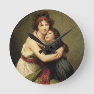 Madame Vigee-Lebrun and her Daughter Round Clock