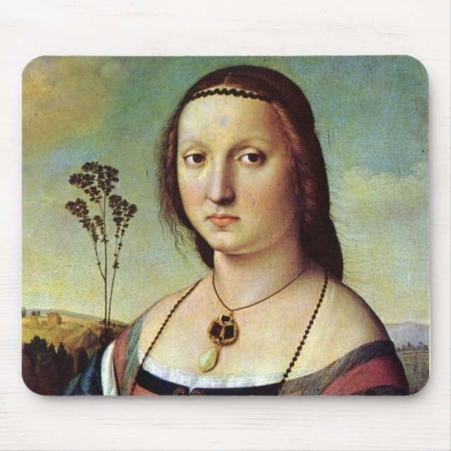 Maddalena Doni - Raphael - c1506 Mouse Pad (Front)