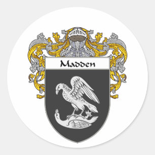 Madden Coat of Arms (Mantled) Classic Round Sticker