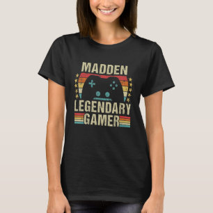 Madden Gamer Retro Gaming Vintage Game Personalise T-Shirt