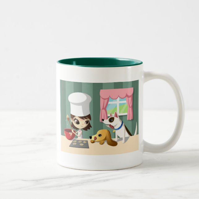 Maddi and the Hungry Pups Two-Tone Coffee Mug (Right)