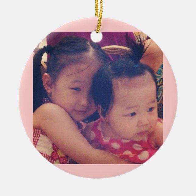 Maddie and Juliet Ceramic Tree Decoration (Front)