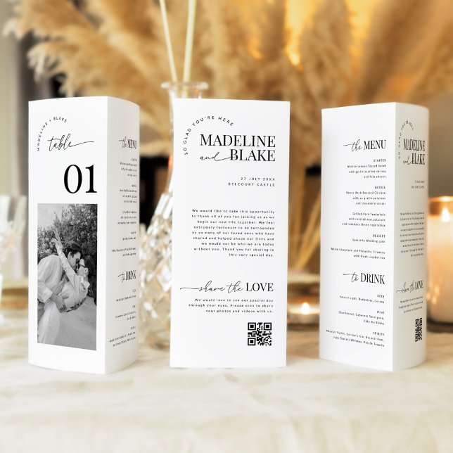 MADDIE Trifold Table Numbers, Photo and QR Code (Creator Uploaded)