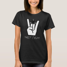 MaDDy PaRiAH Women's TShirt with Rock Hand and DJ