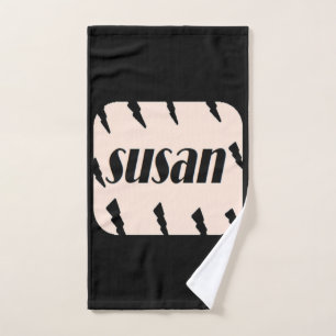 Made and designed for a girl called Susan Bath Towel Set