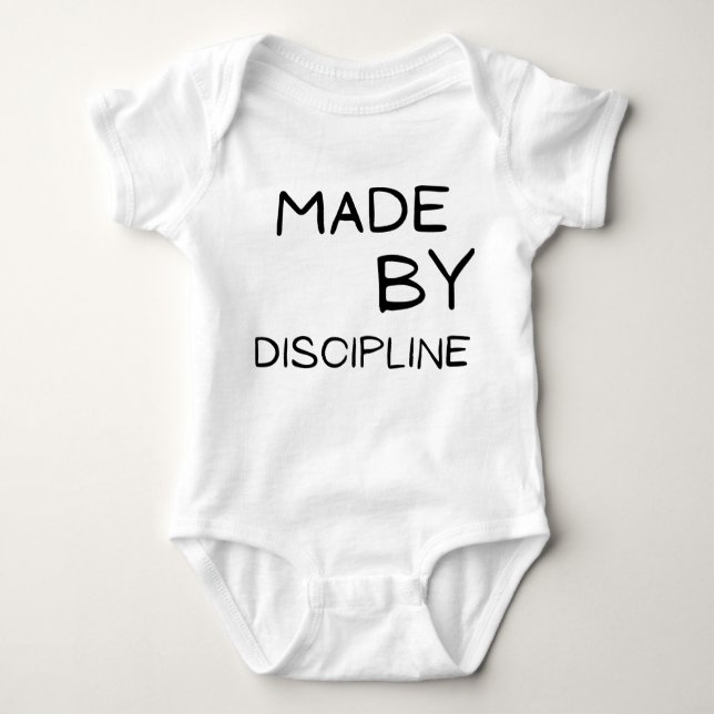 Made by Discipline Motivational Text DesignT-Shirt Baby Bodysuit (Front)
