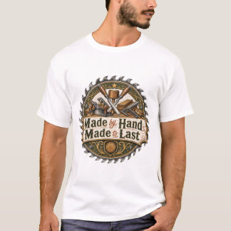 Made by Hand Made to Last Woodworking Tee