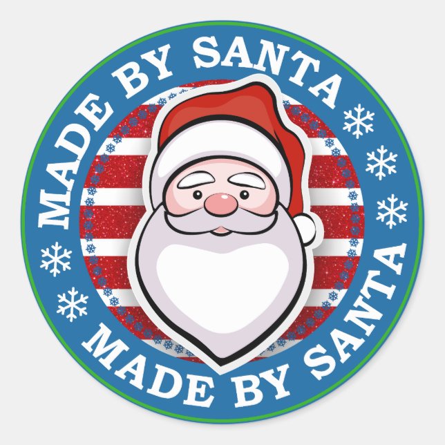 Made by Santa Classic Round Sticker (Front)