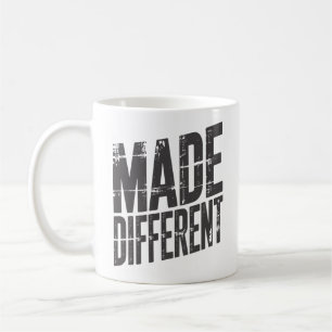Made Different Bold Typography Motivational Coffee Mug