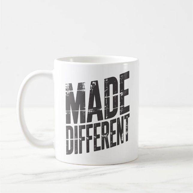Made Different Bold Typography Motivational  Coffee Mug (Left)
