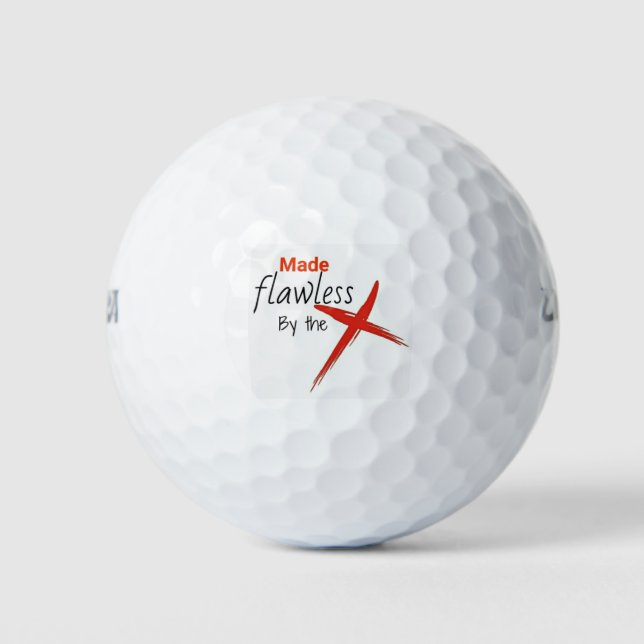 Made flawless by the cross. golf balls (Front)