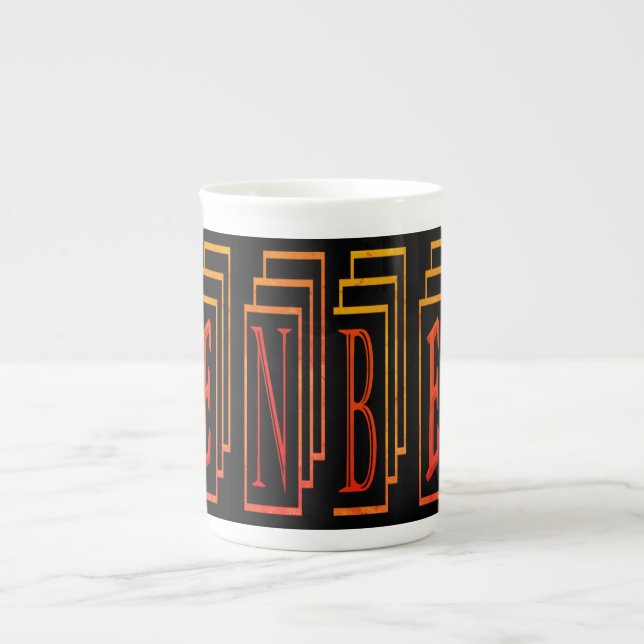 Made for Ben words graphic  Bone China Mug (Front)