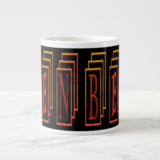 Made for Ben words graphic  Large Coffee Mug (Front)