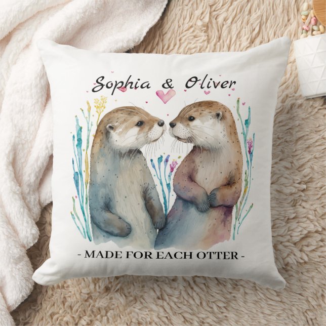 Made For Each Otter Love Valentine's Day Cushion (Blanket)