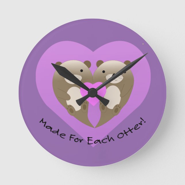 Made for Each Otter Round Clock (Front)