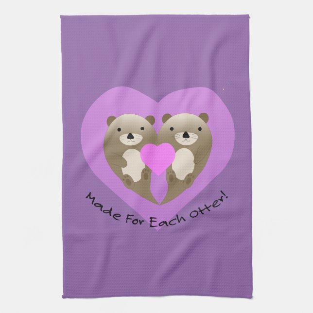 Made for Each Otter Tea Towel (Vertical)